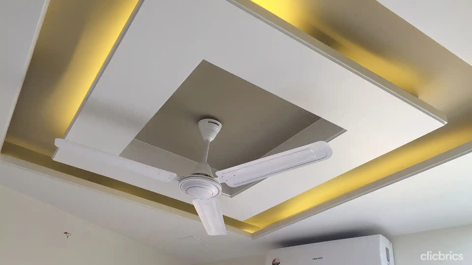 false ceiling design for bedroom with fan